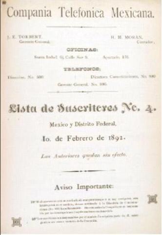Primer Directorio Telefónico