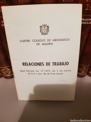 REAL DECRETO-LEY DE RELACIONES DE TRABAJO