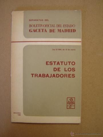 LEY DEL ESTATUTO DE LOS TRABAJADORES