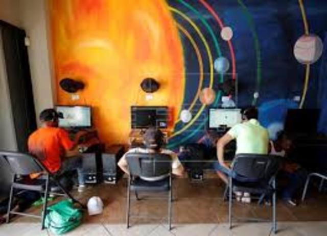 la extensión de los Cibercafés