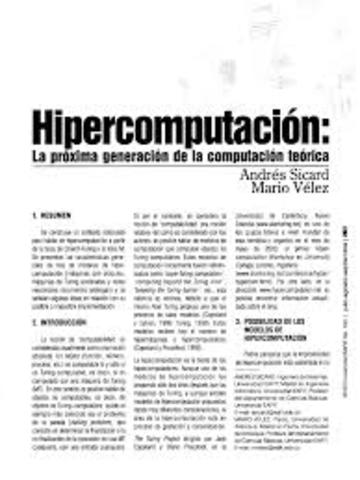 Concepto de Hipercomputación