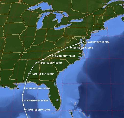 Hurricane Ivan hits NC