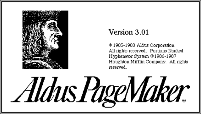 Aldus Pagemaker 1.0