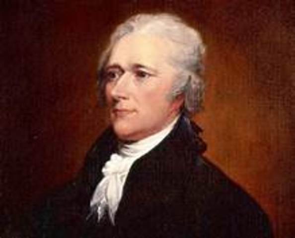 Hamilton resigned from treasure secretary