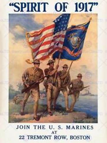 Los Estados Unidos entra en la guerra tras varios incidentes con Alemania