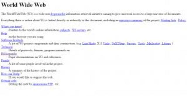 1991 Nace la primera página web