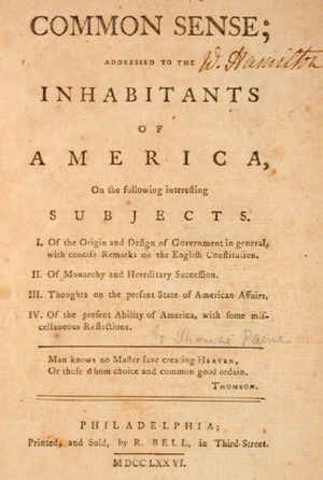 Thomas Paine publishes Common Sense