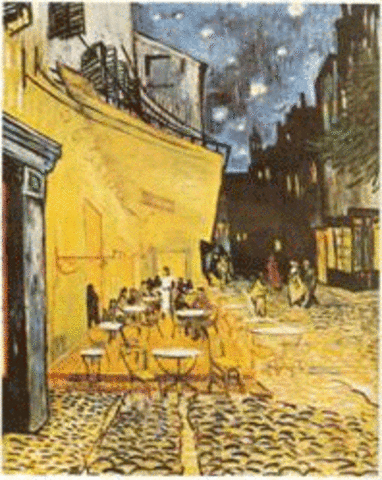 Βεράντα καφενείου τη νύχτα