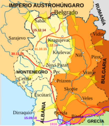 Bulgaria entra con los imperios centrales