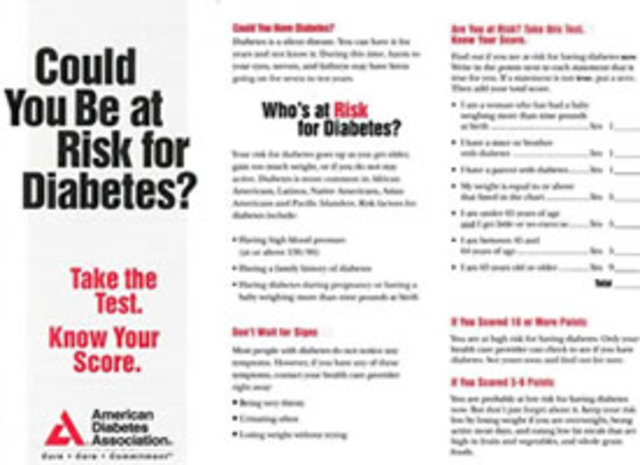 Diabetes Risk Test Introduced