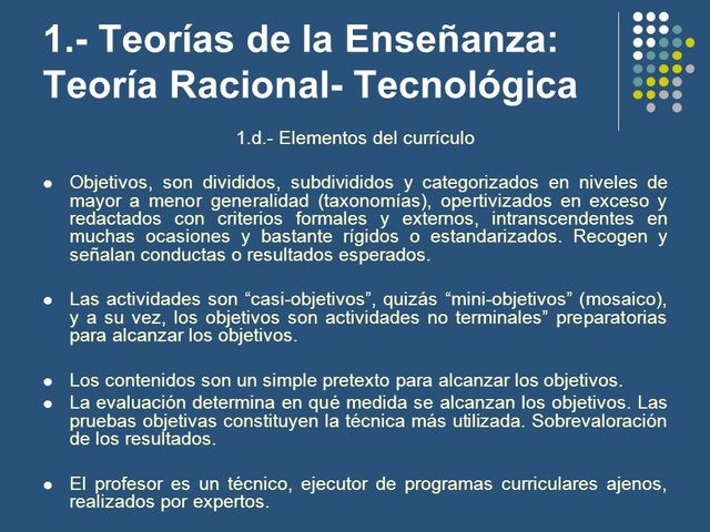 El enfoque técnico- racional