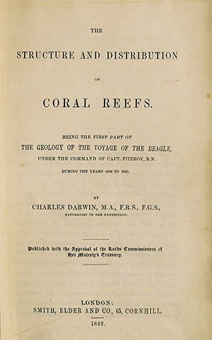 Charles Darwin(1809-1882) solved the mystery of the formation of Coral Reefs and Atolls