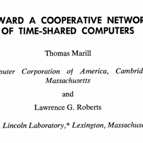 ARPA Sponsors Networking Study