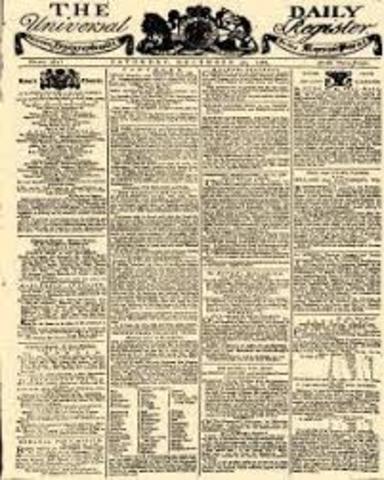 John Walter funda en Londres The Daily Universal Register