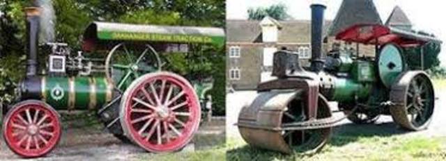 Primeras Compactadoras y Tractores Remolcadores de Vapor.