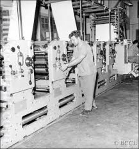 Nace la impresión offset.