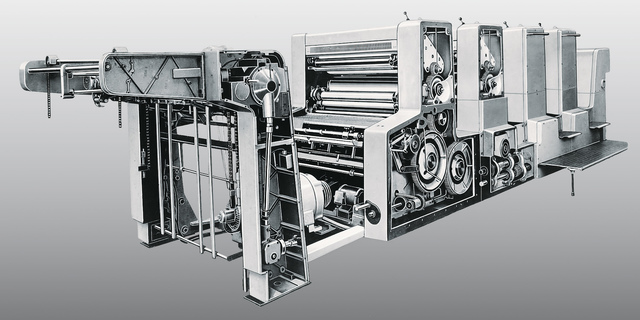 La impresión offset suplantó la impresión tipográfica.