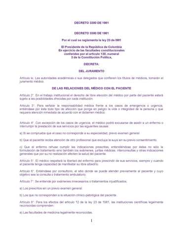 Decreto 3380 de 1981