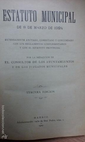 Aprobación estatuto municipal