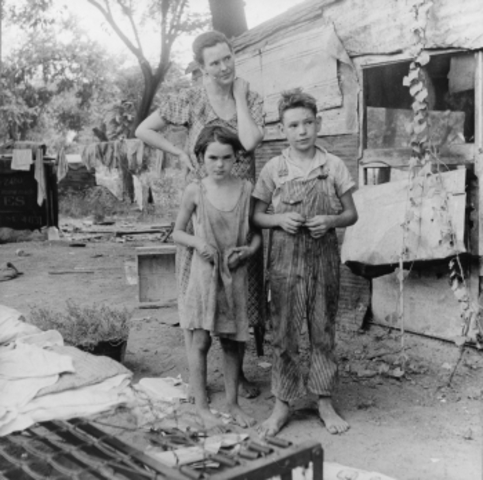 Familia de campesinos pobres de Oklahoma