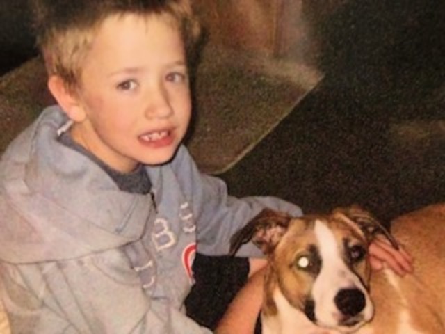 We get my dog Gibson