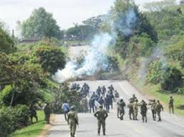 Enfrentamiento de guerrillas.