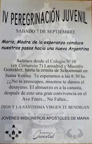 IV PEREGRINACIÓN JUVENIL MARIANA
