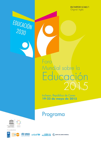 FORO MUNDIAL DE LA EDUCACIÓN-UNESCO