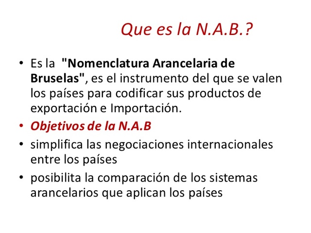 Nomenclatura De Bruselas