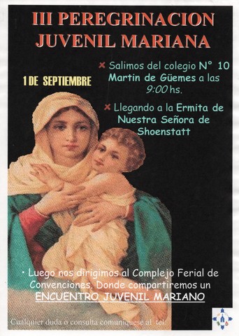 III PEREGRINACIÓN JUVENIL MARIANA