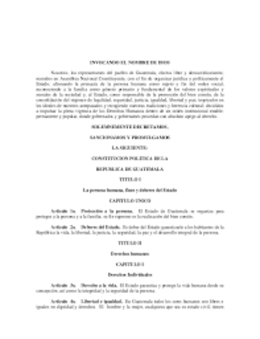 Constitución Política de la República de Guatemala