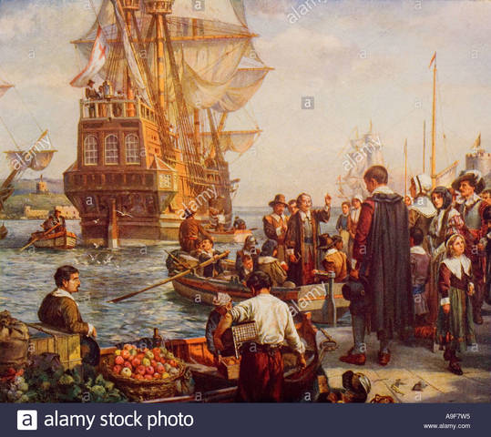 The piligrims touched land