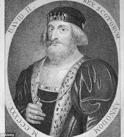 David II begins rebuilding the castle and a city