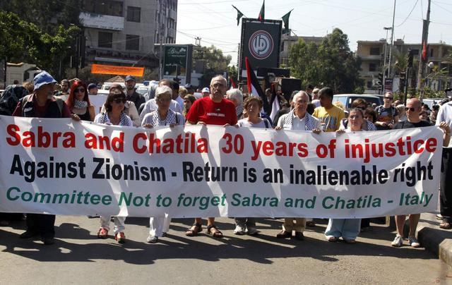 Drapa i flyktningleirane Sabra og Chatilla i Libanon