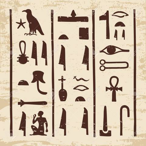 Primeros ideogramas jeroglíficos, en Hieracómpolis, Egipto
