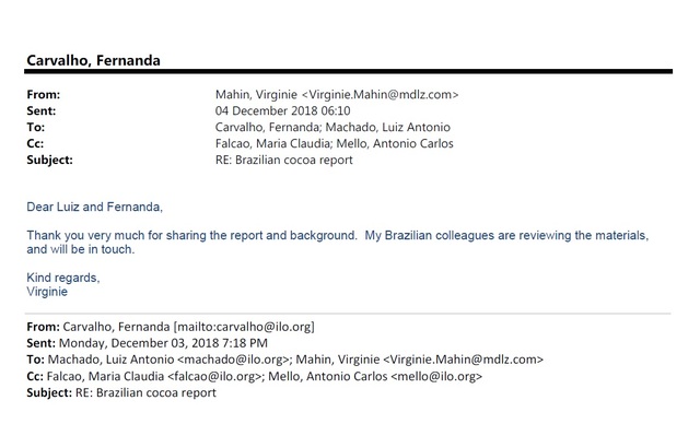 Cadeia cacau: Mondelez contata OIT para apoio técnico