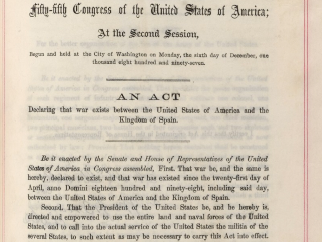 Declaración de guerra por parte de los Estados Unidos