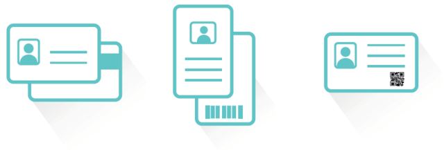 tarjetas de banda magnética para la captación de datos de contact