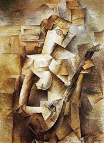 La jeune fille à la mandoline, 1910. Pablo Picasso