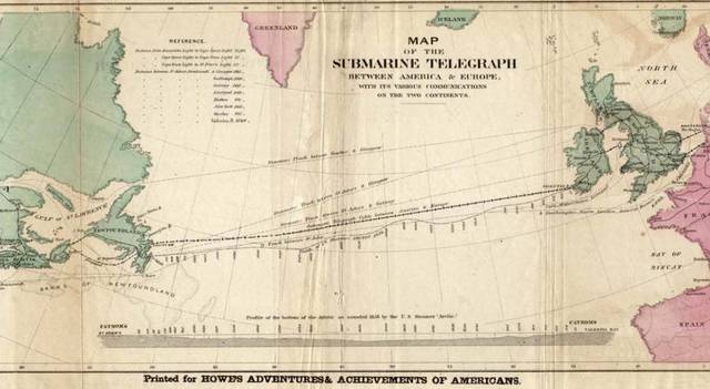 Primer cable submarino Inglaterra-Continente
