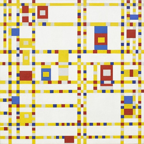 Broadway boogie woogie, Piet Mondrian, 1942