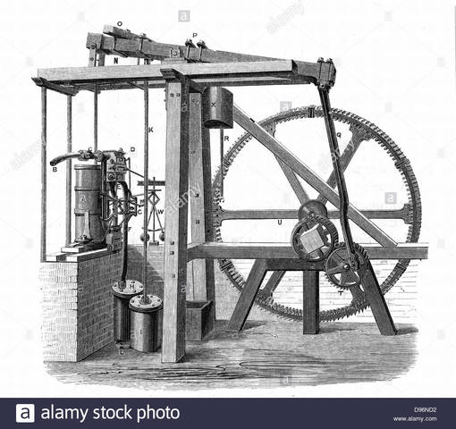 Motor a vapor y Water Frame