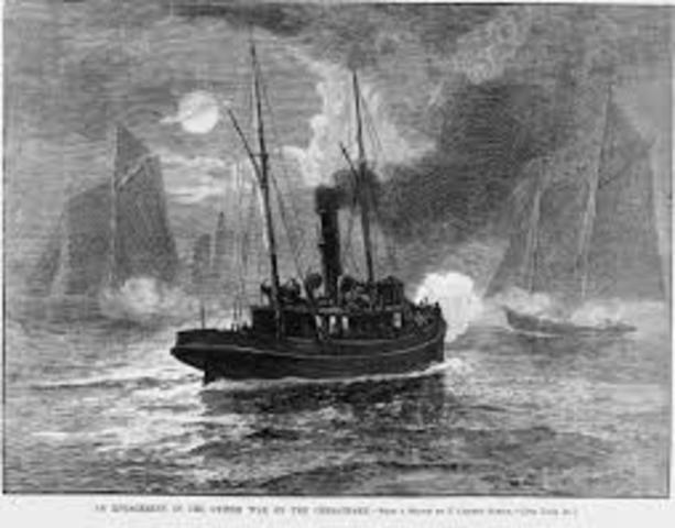 Maryland First steamboat, the Chesapeake, appeared in Chesapeake Bay; British raided Havre de Grace.