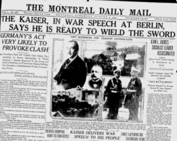 Germany  declares war on Ruisa