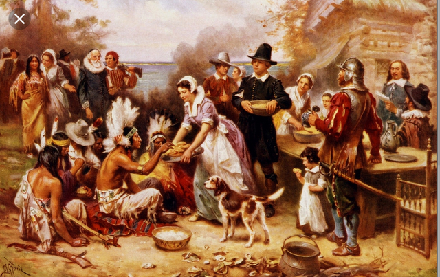 Thanksgiving celebration feast is held