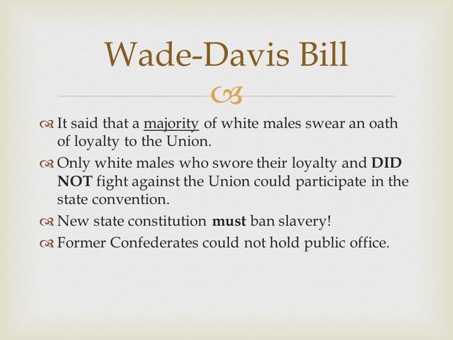 Wade-Davis Bill