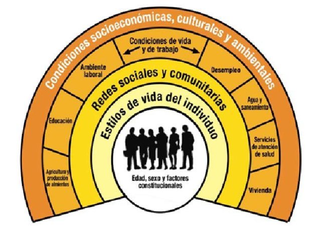 Modelo Socioeconómico de Salud propuesto por  Dahlgren y Whitehead