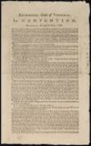 Virginia ratified the U.S. Constitution.