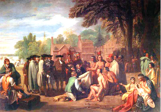 William Penn becomes friends with the natives