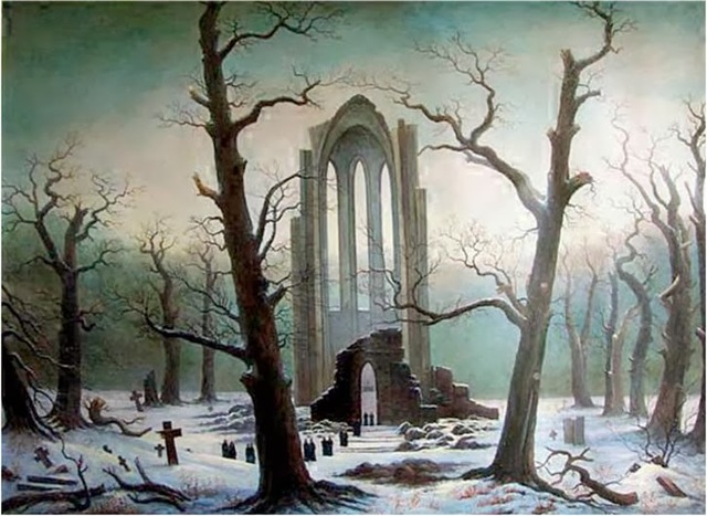 Kloosterbegraafplaats In De Sneeuw